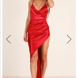 Love in the city dress. Ferrari red.